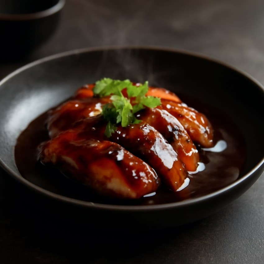 Ajam Pangang in ketjapsaus