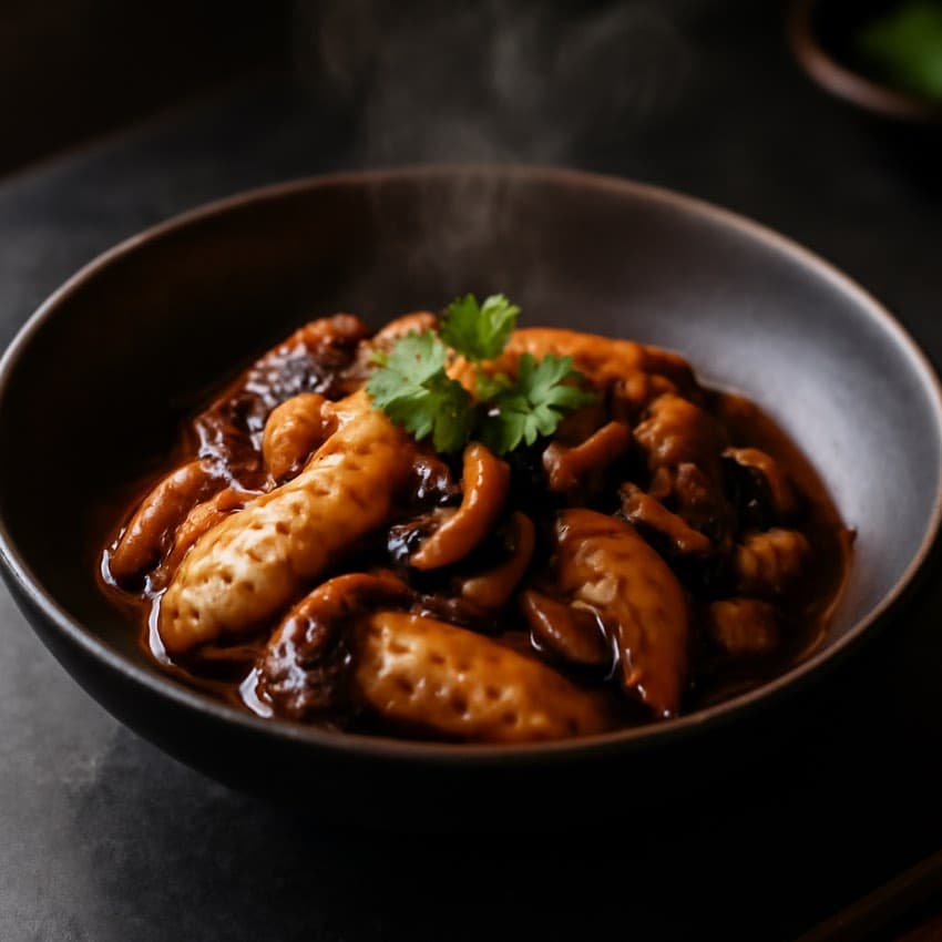 Gefileerde kipfilet met champignons