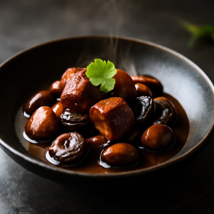 Ossenhaas met Chinese champignons