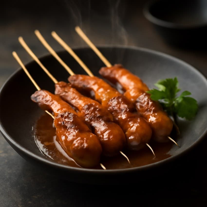 Saté Udang (garnalen, 4 stokjes)